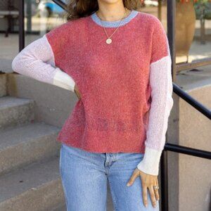 Sundry Colorblock Cashmere Blend Sweater